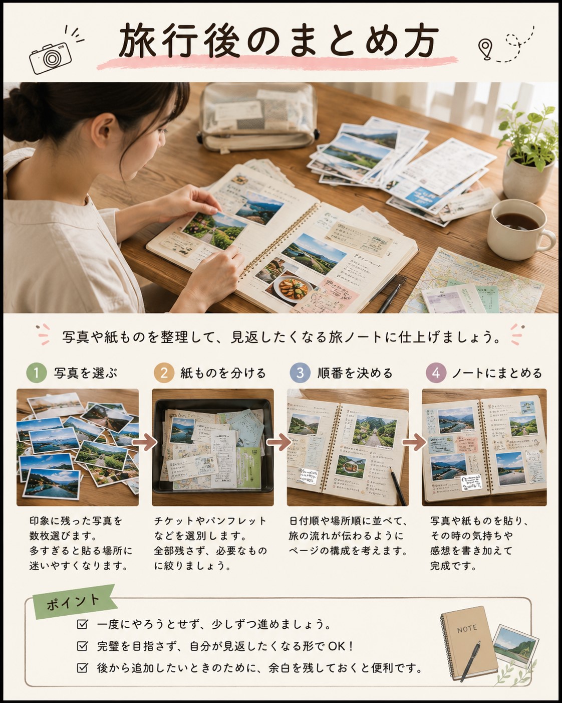 旅行後のまとめ方