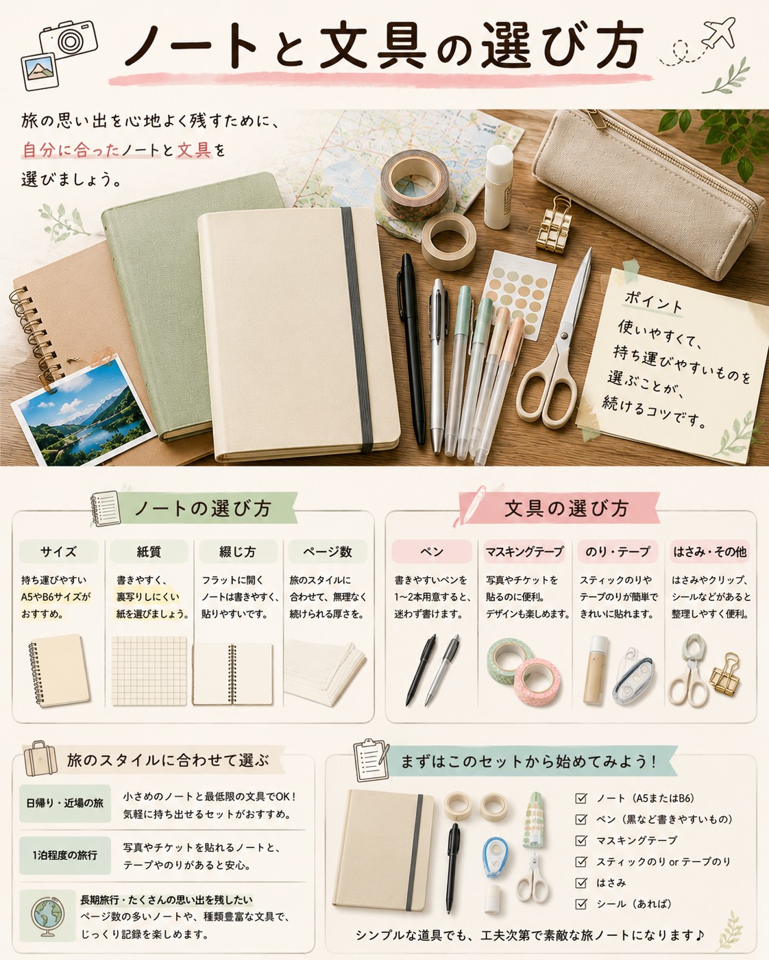 ノートと文具の選び方