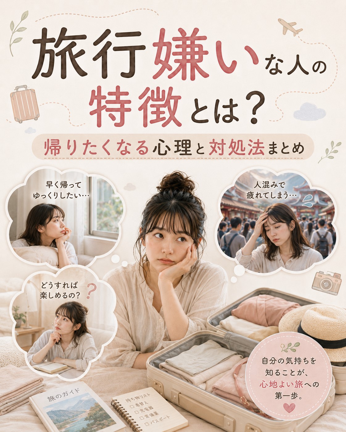 旅行嫌いな人の特徴とは？帰りたくなる心理と対処法まとめ