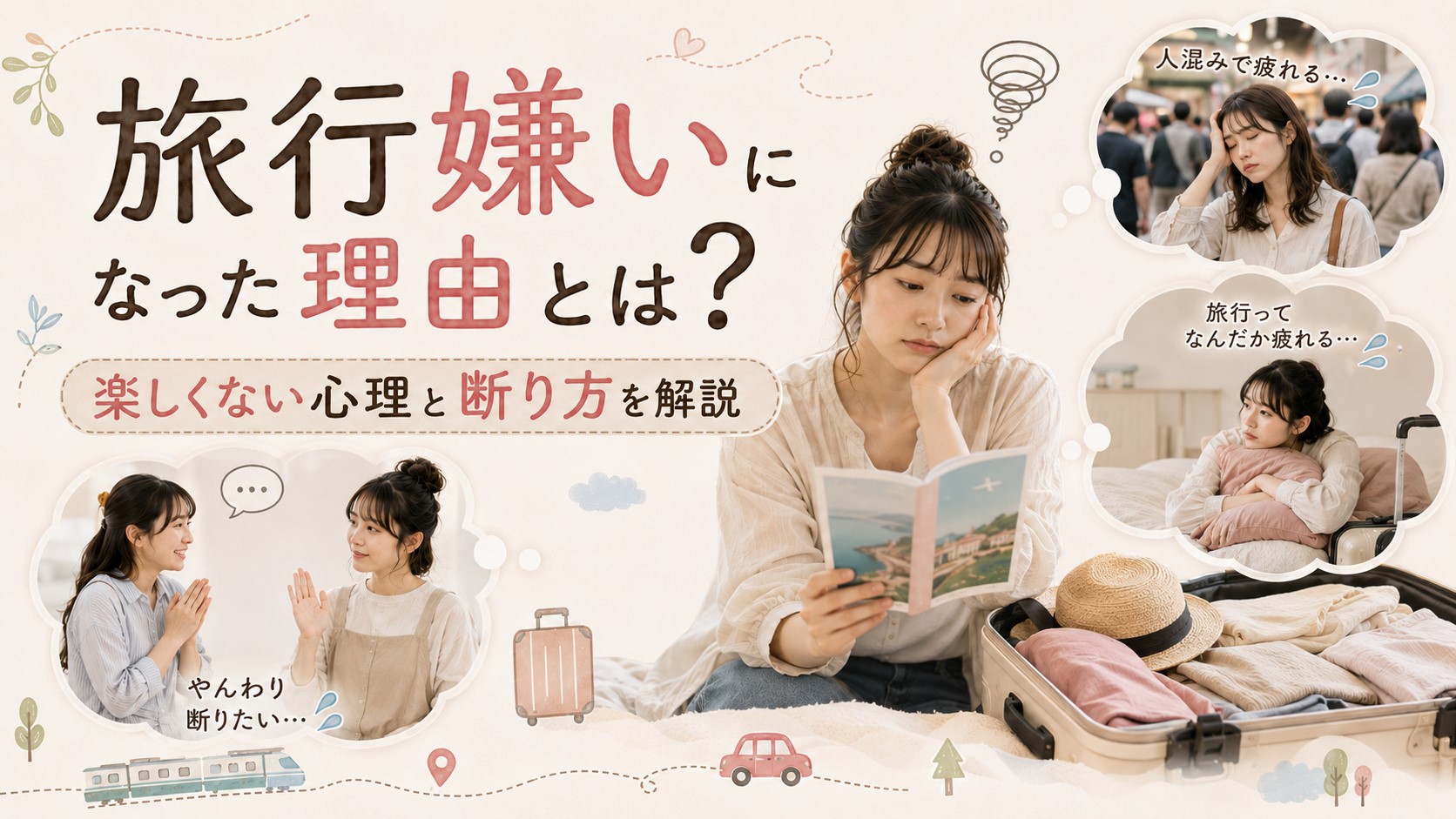 旅行嫌いになった理由とは？楽しくない心理と断り方を解説