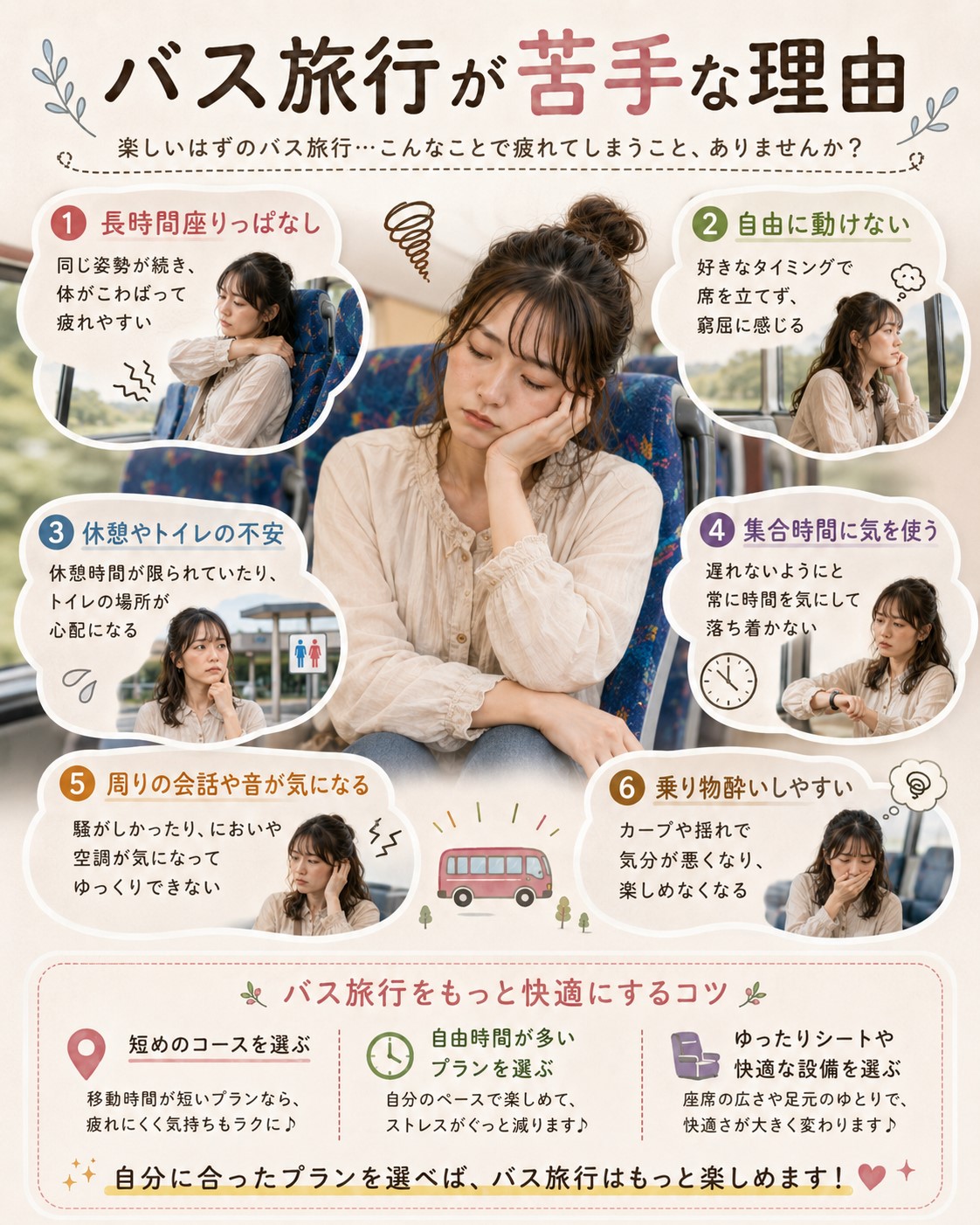 バス旅行が苦手な理由