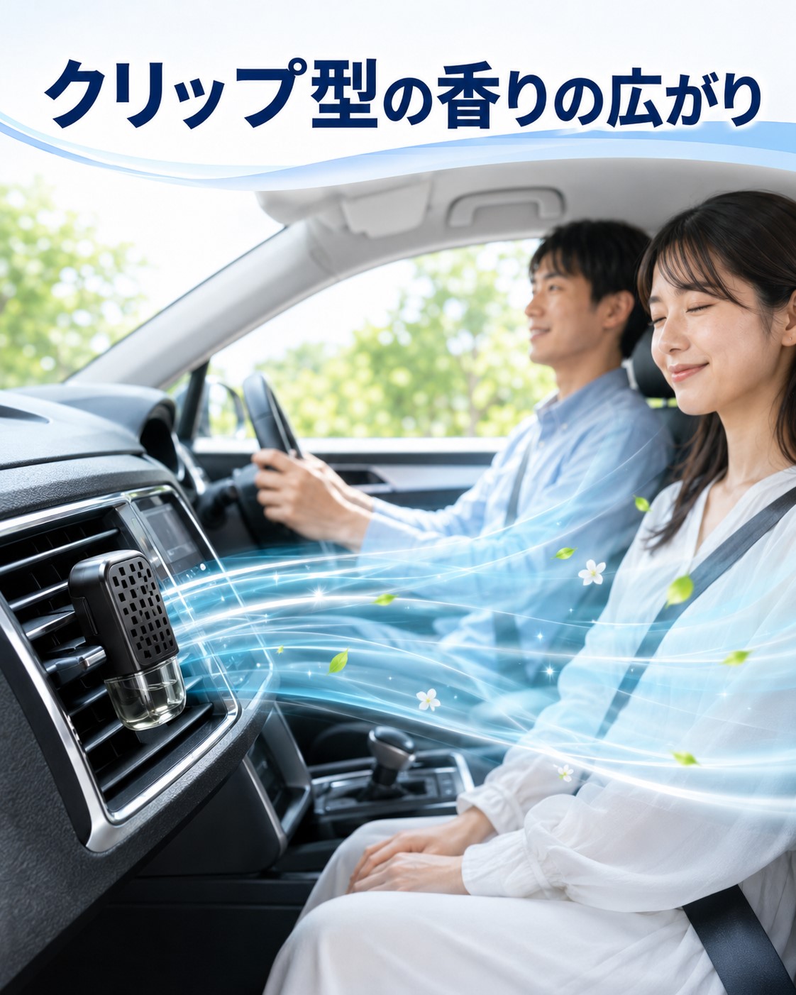 クリップ型の香りの広がり
