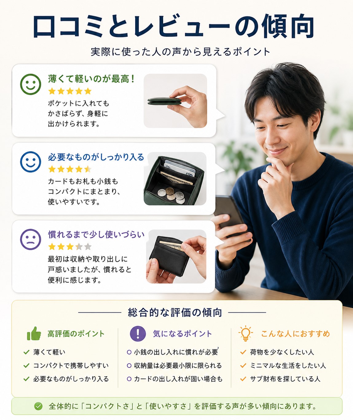 口コミとレビューの傾向
