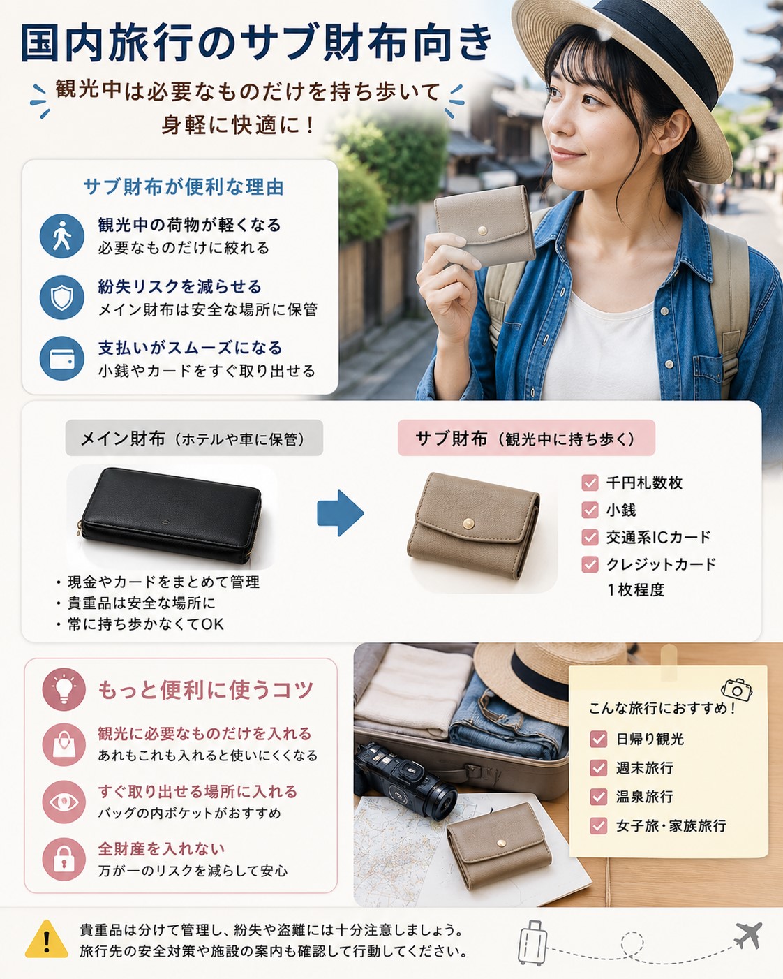 国内旅行のサブ財布向き