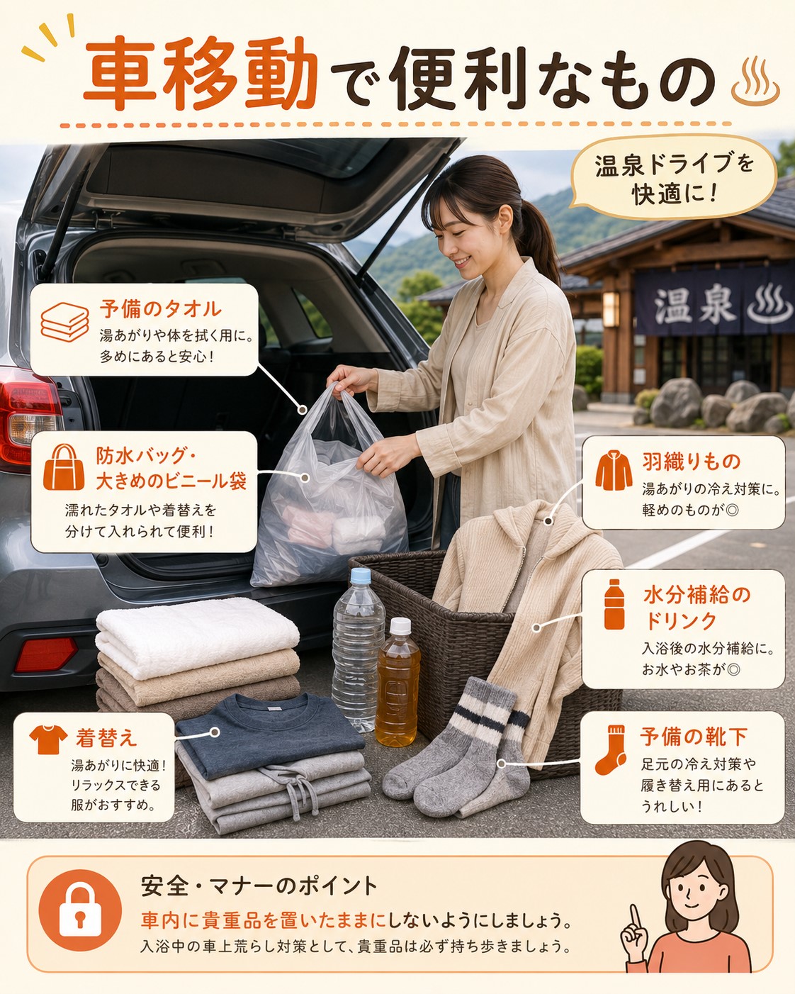 車移動で便利なもの