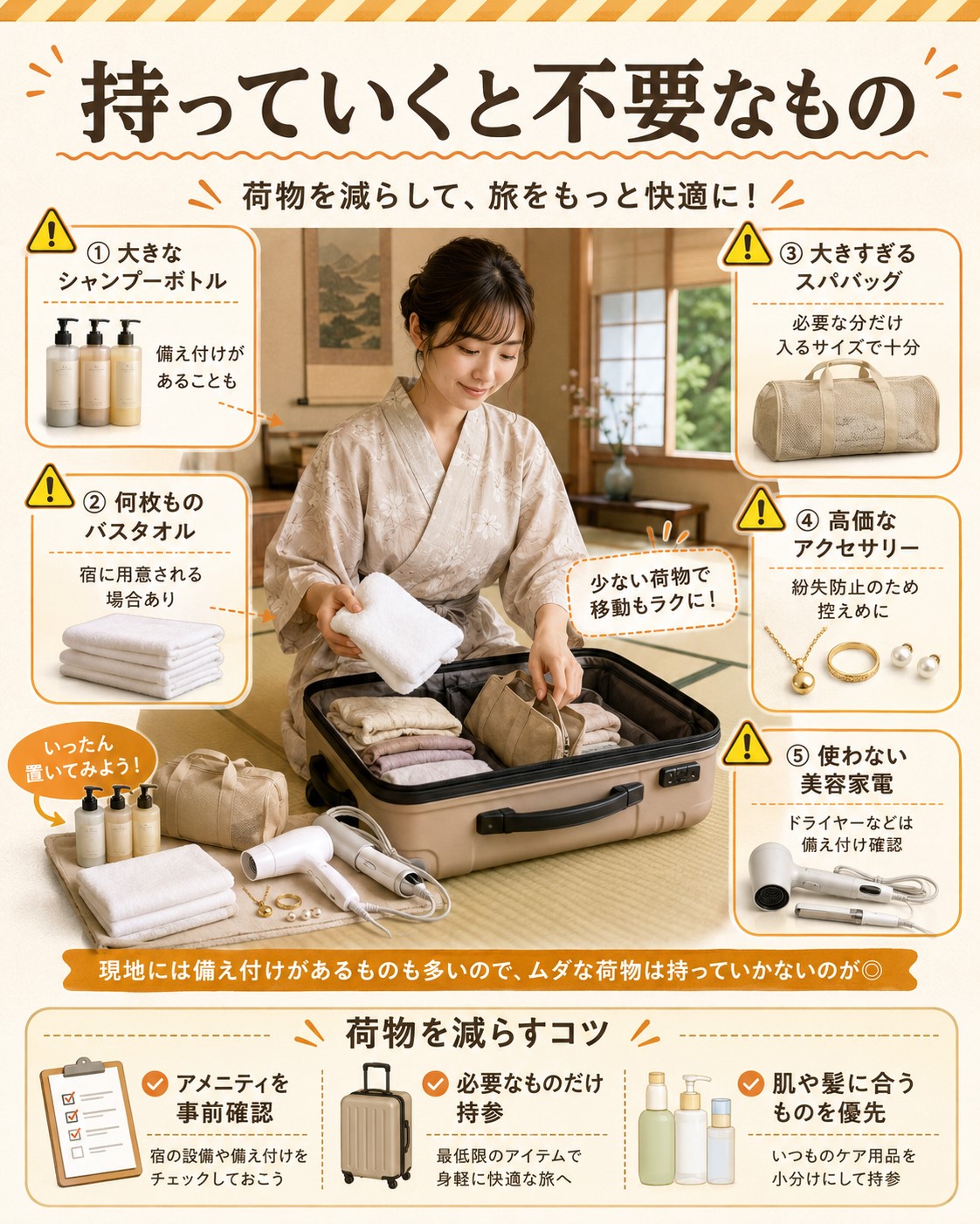 持っていくと不要なもの