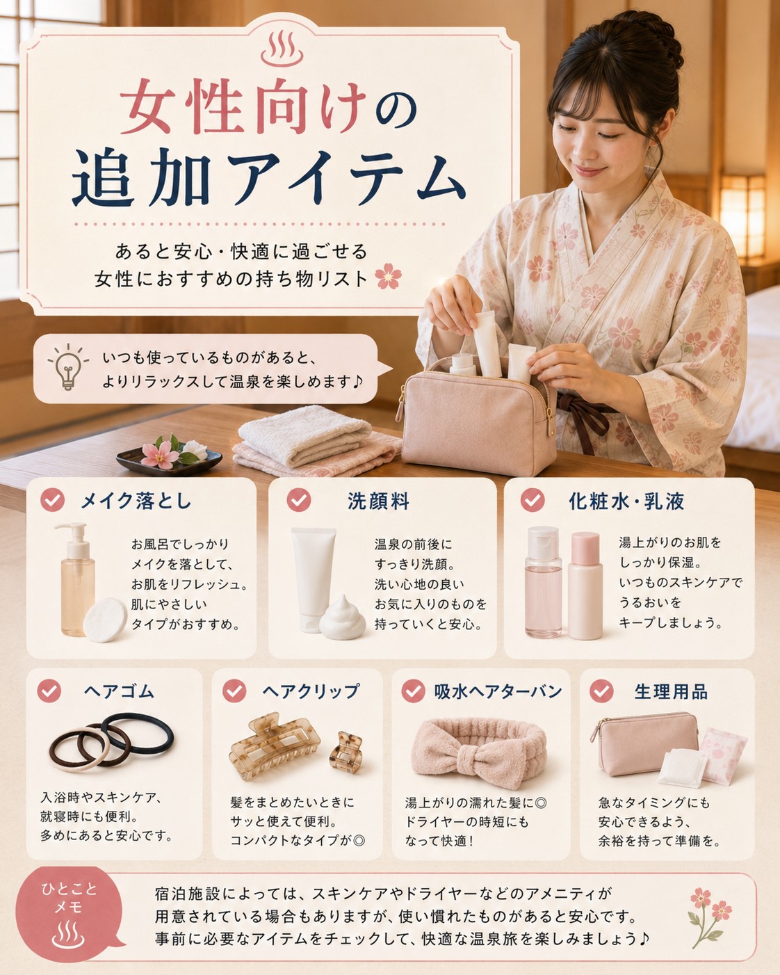 女性向けの追加アイテム