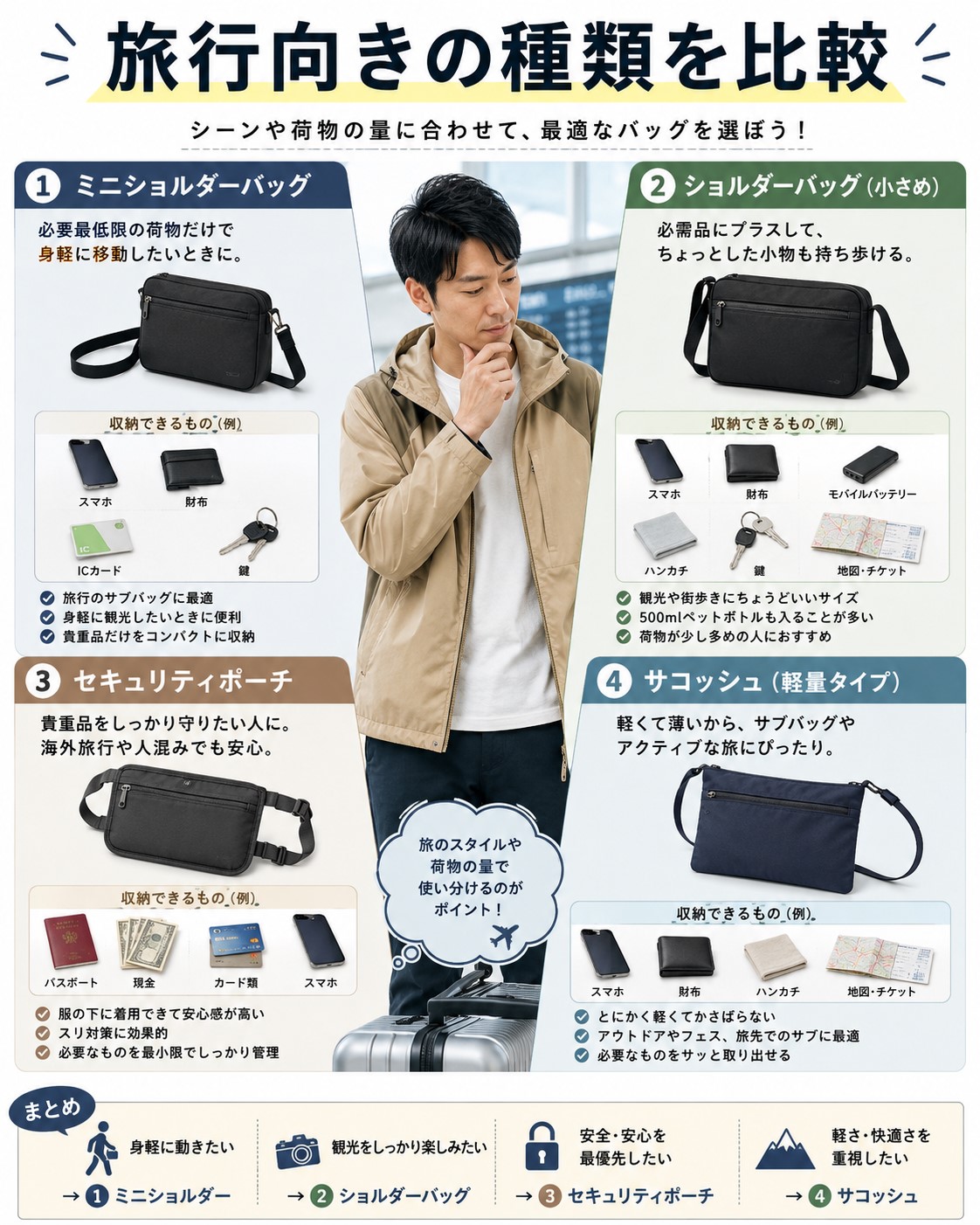 旅行向きの種類を比較