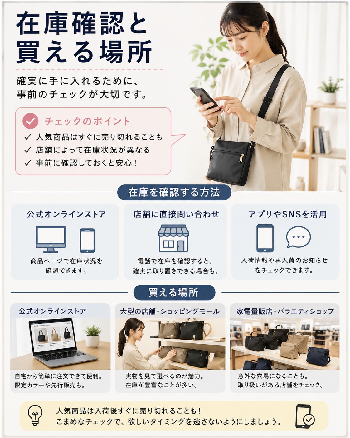 在庫確認と買える場所