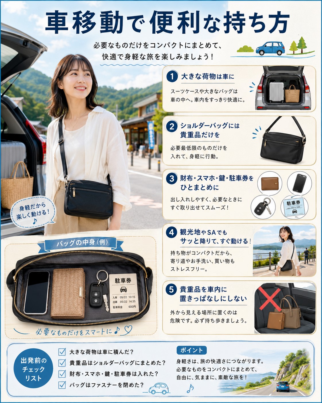 車移動で便利な持ち方