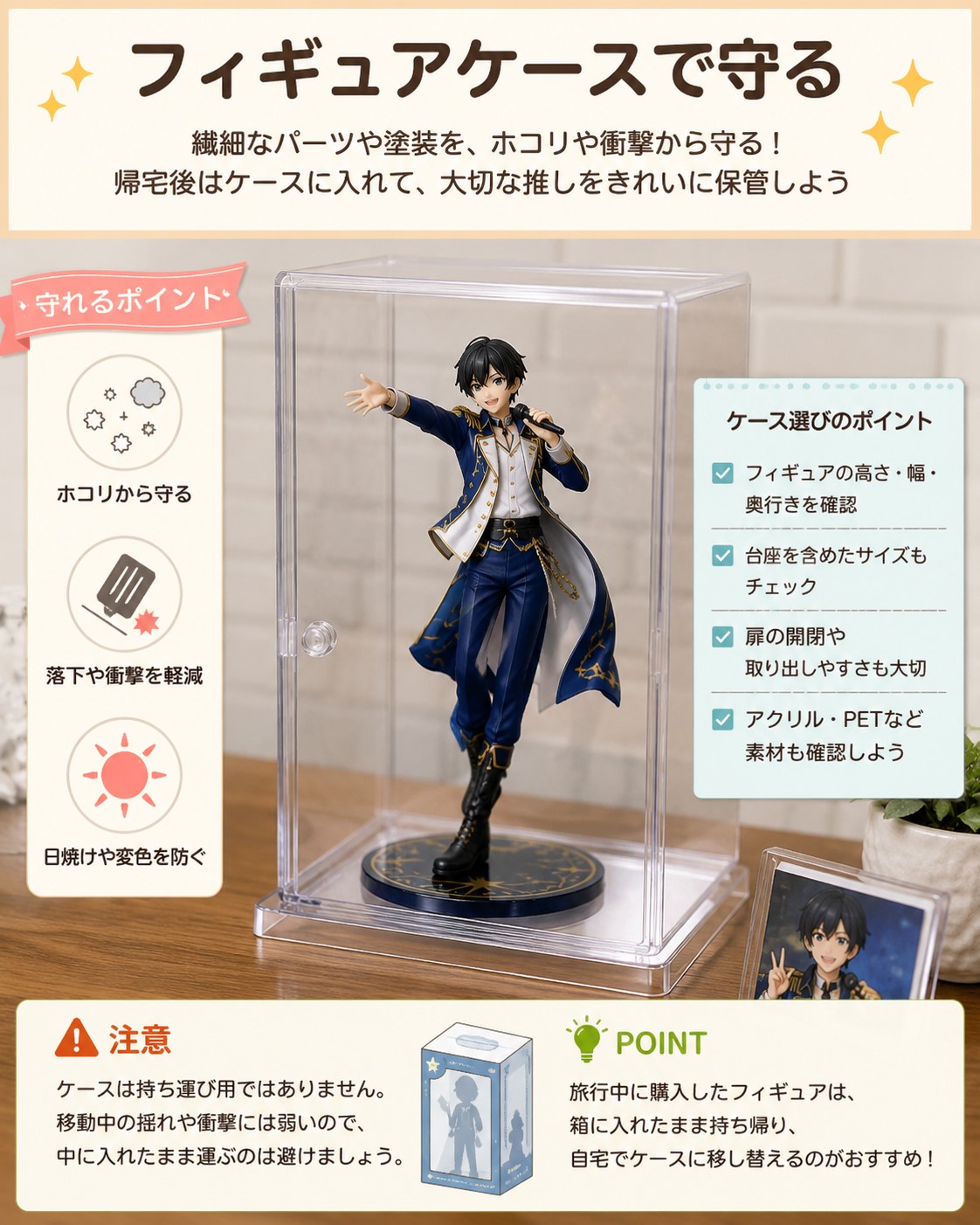 フィギュアケースで守る