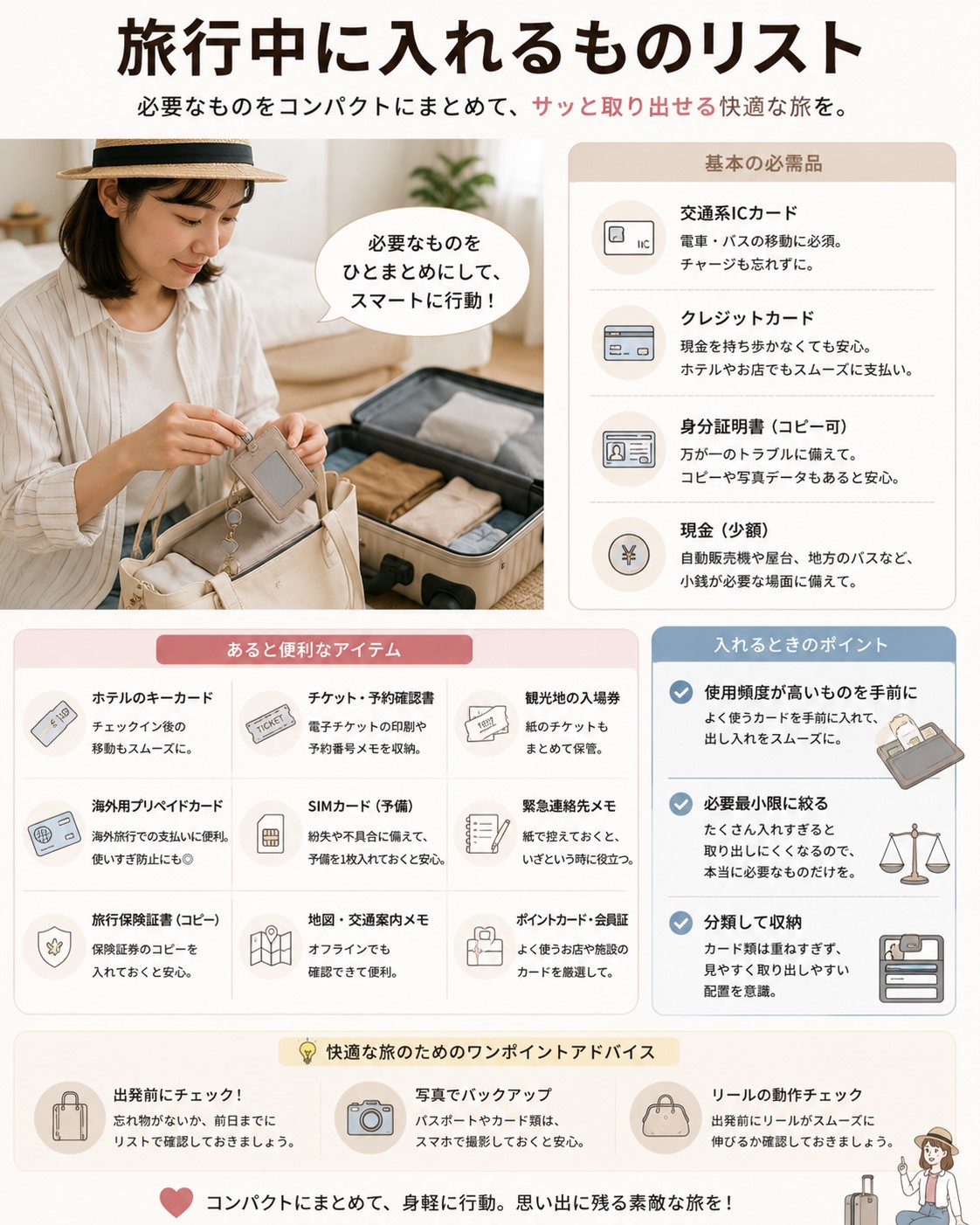 旅行中に入れるものリスト