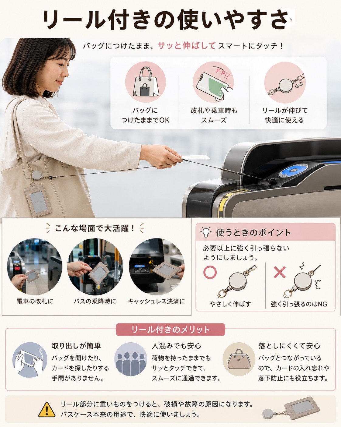 リール付きの使いやすさ