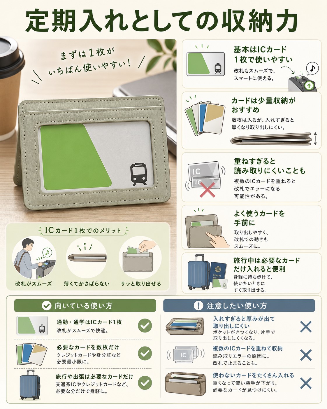 定期入れとしての収納力