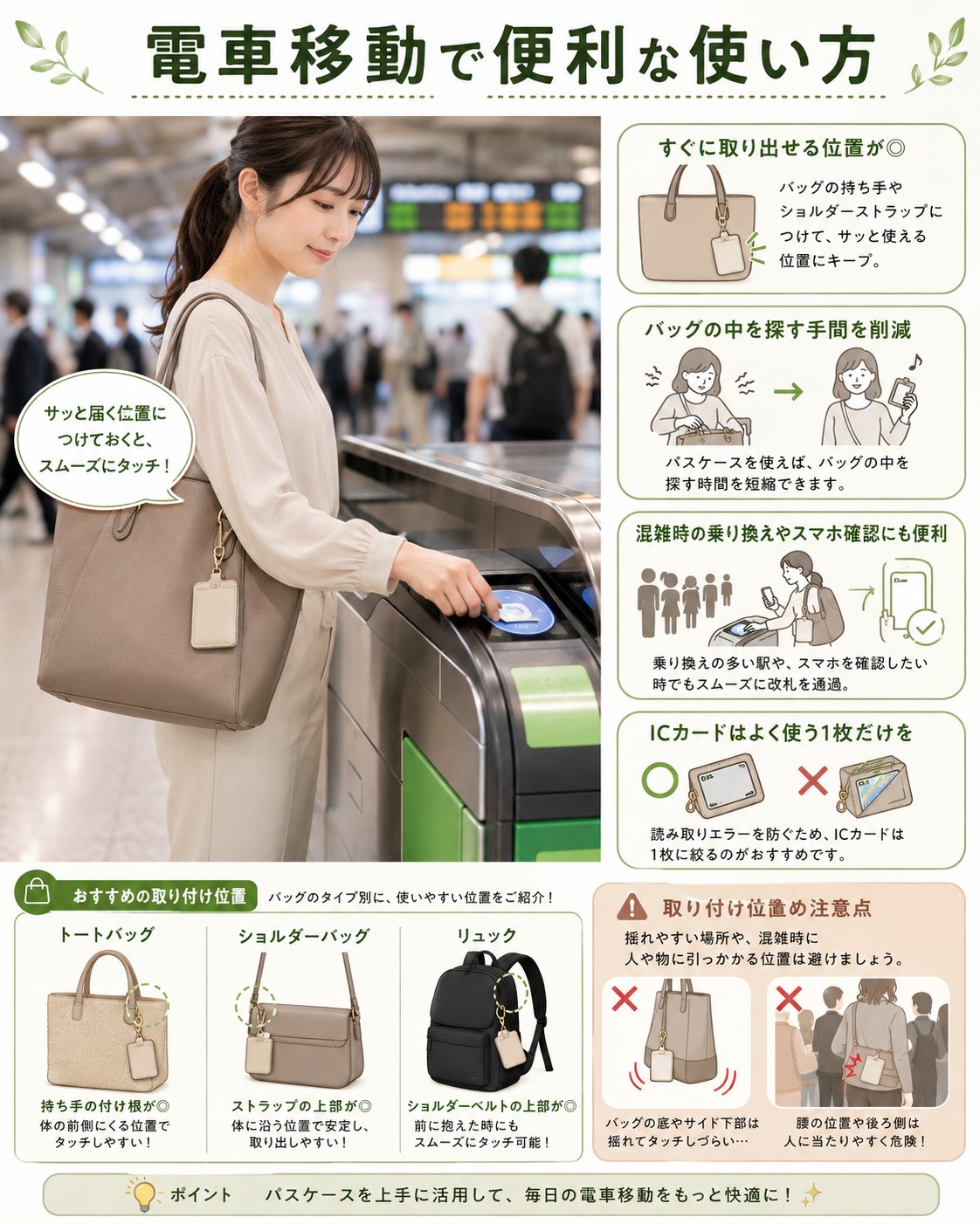 電車移動で便利な使い方