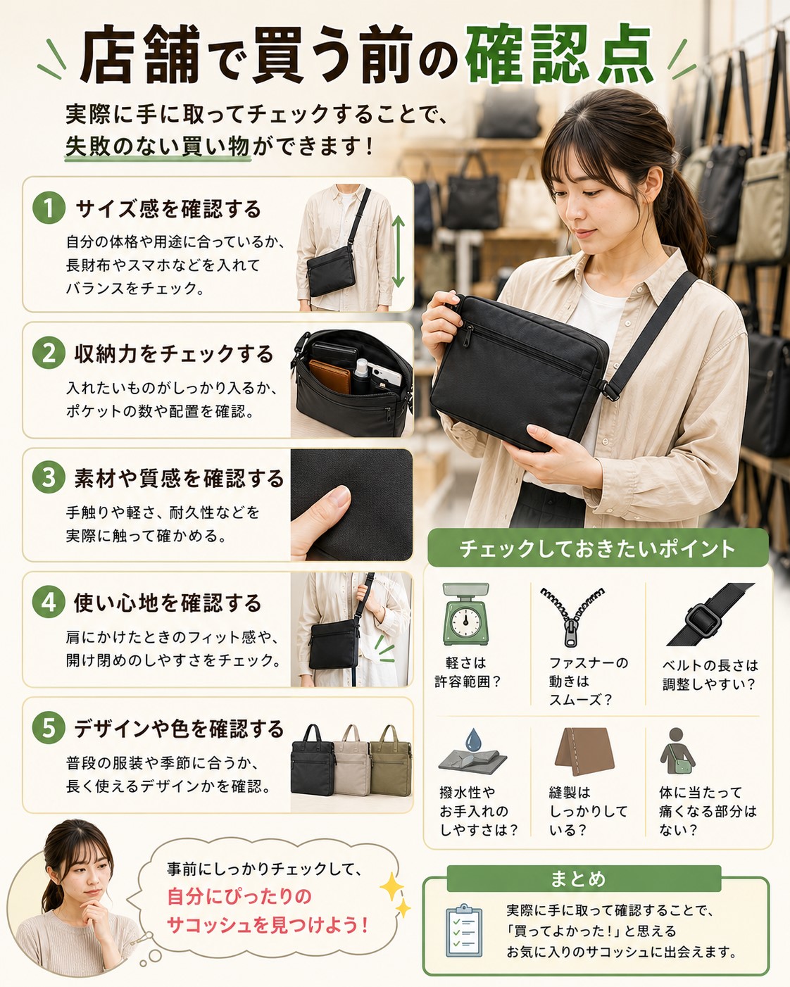 店舗で買う前の確認点