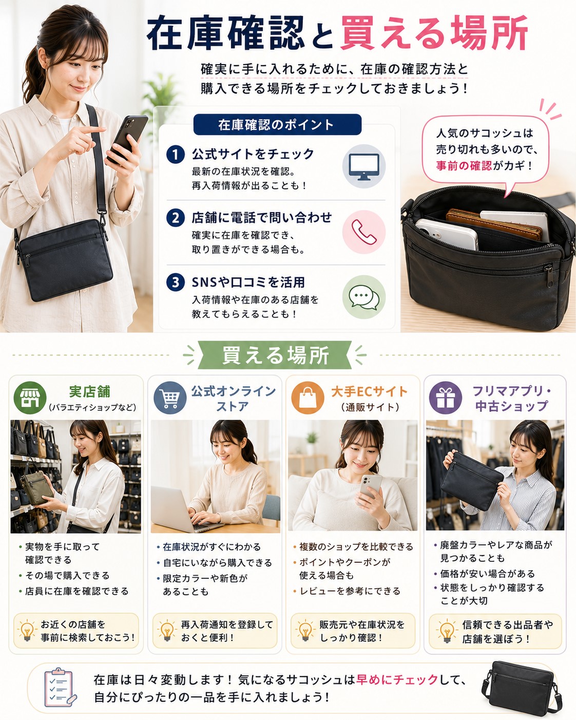 在庫確認と買える場所