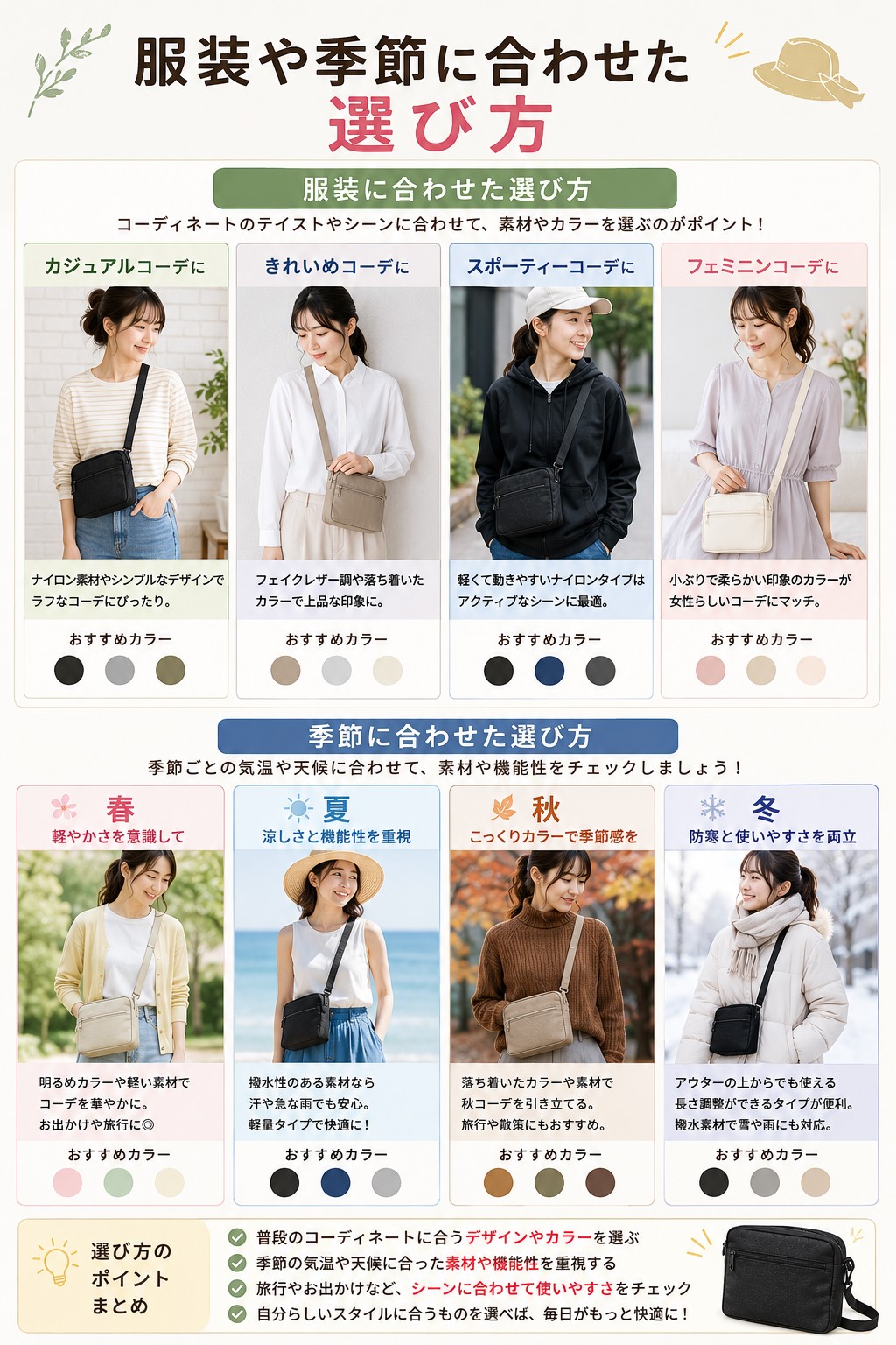 服装や季節に合わせた選び方