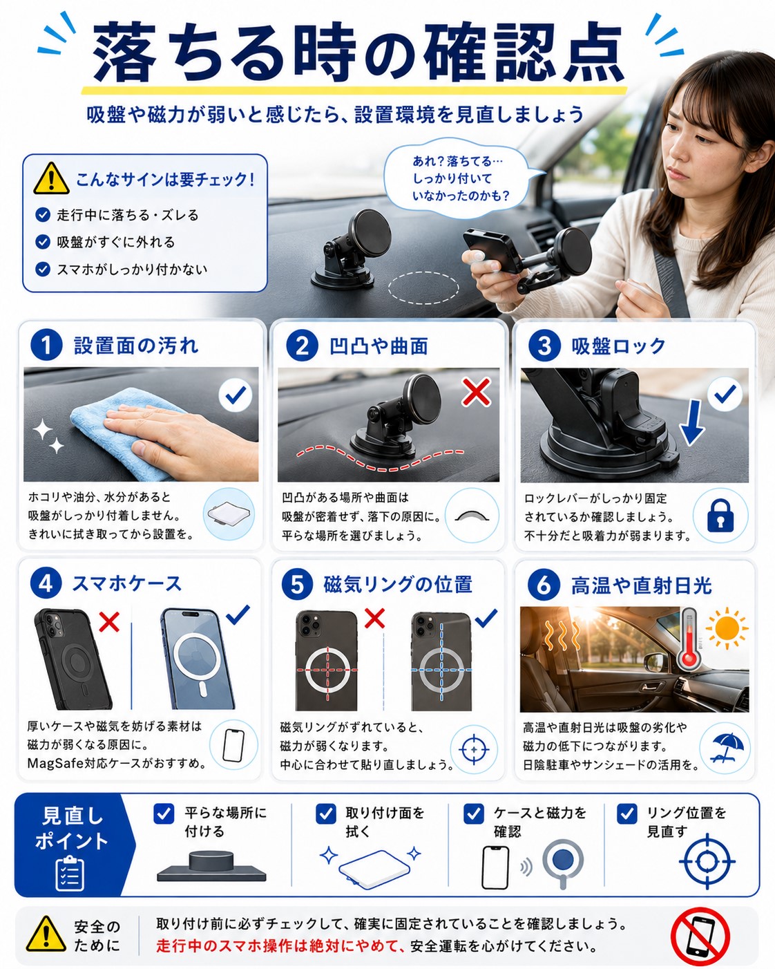 落ちる時の確認点