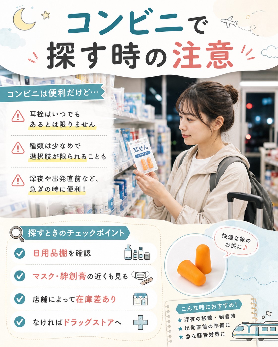 コンビニで探す時の注意