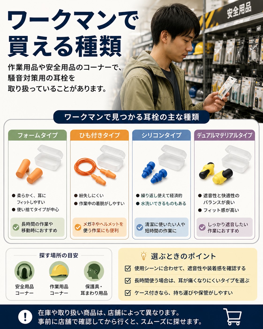 ワークマンで買える種類