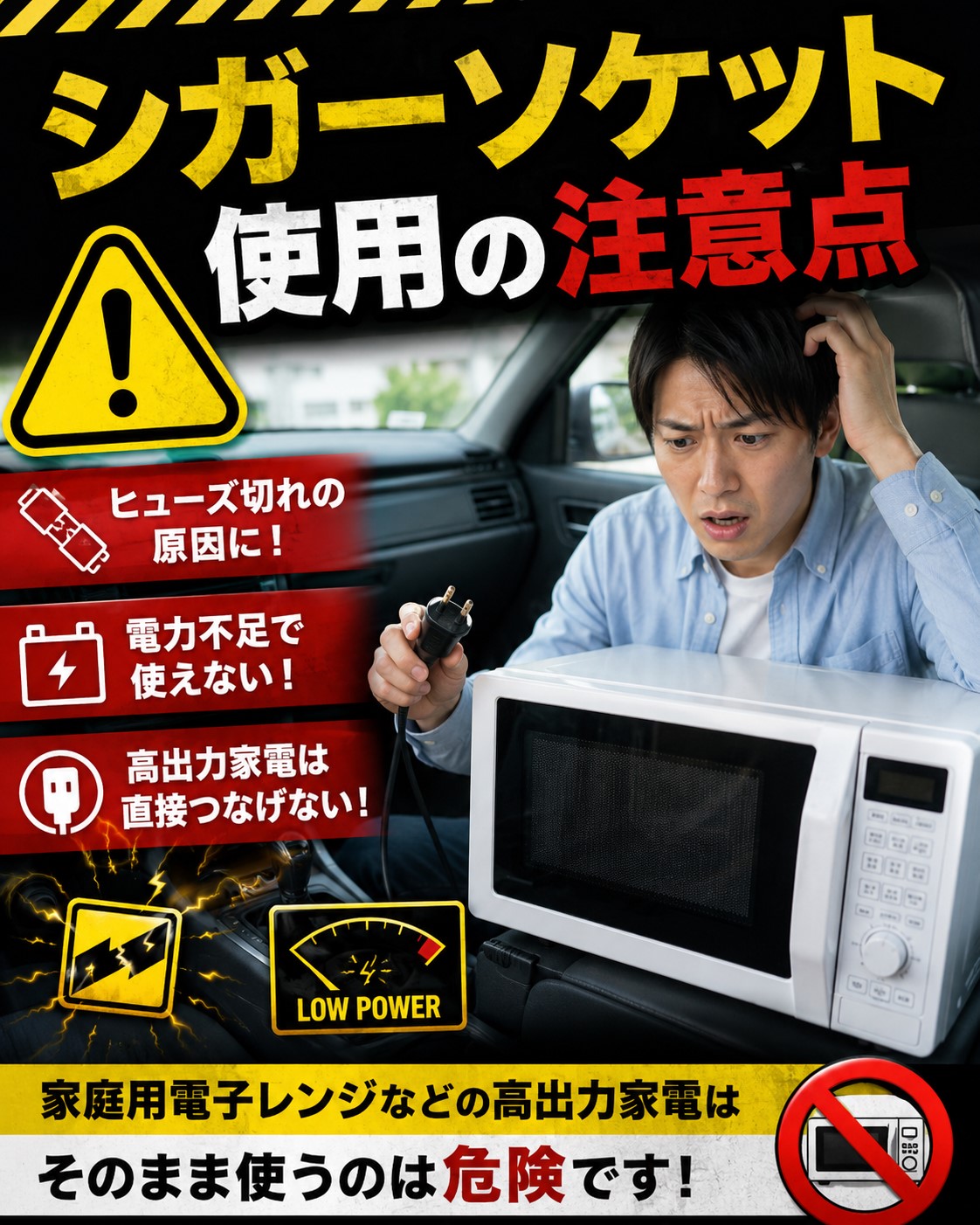 シガーソケット使用の注意点