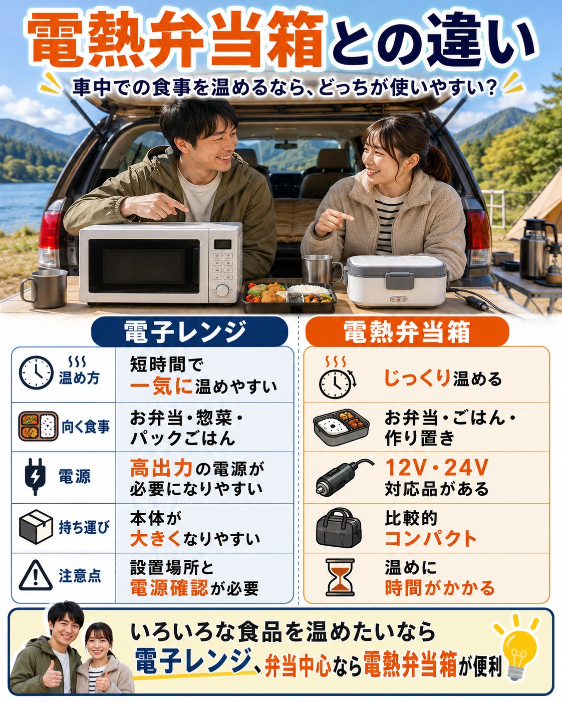 電熱弁当箱との違い