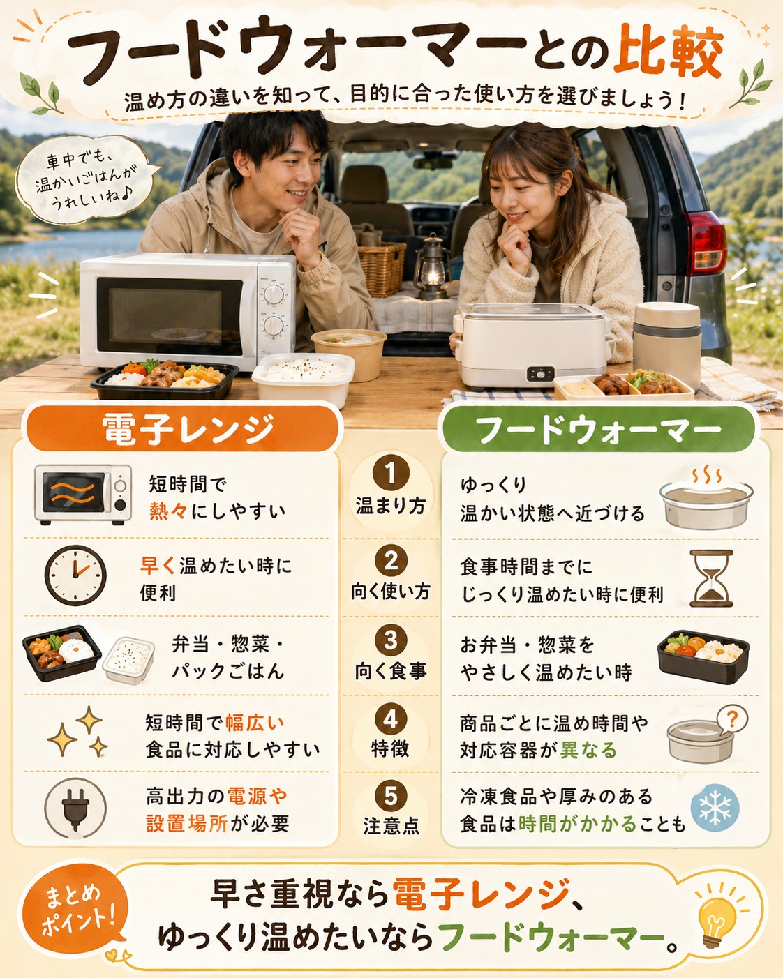 フードウォーマーとの比較