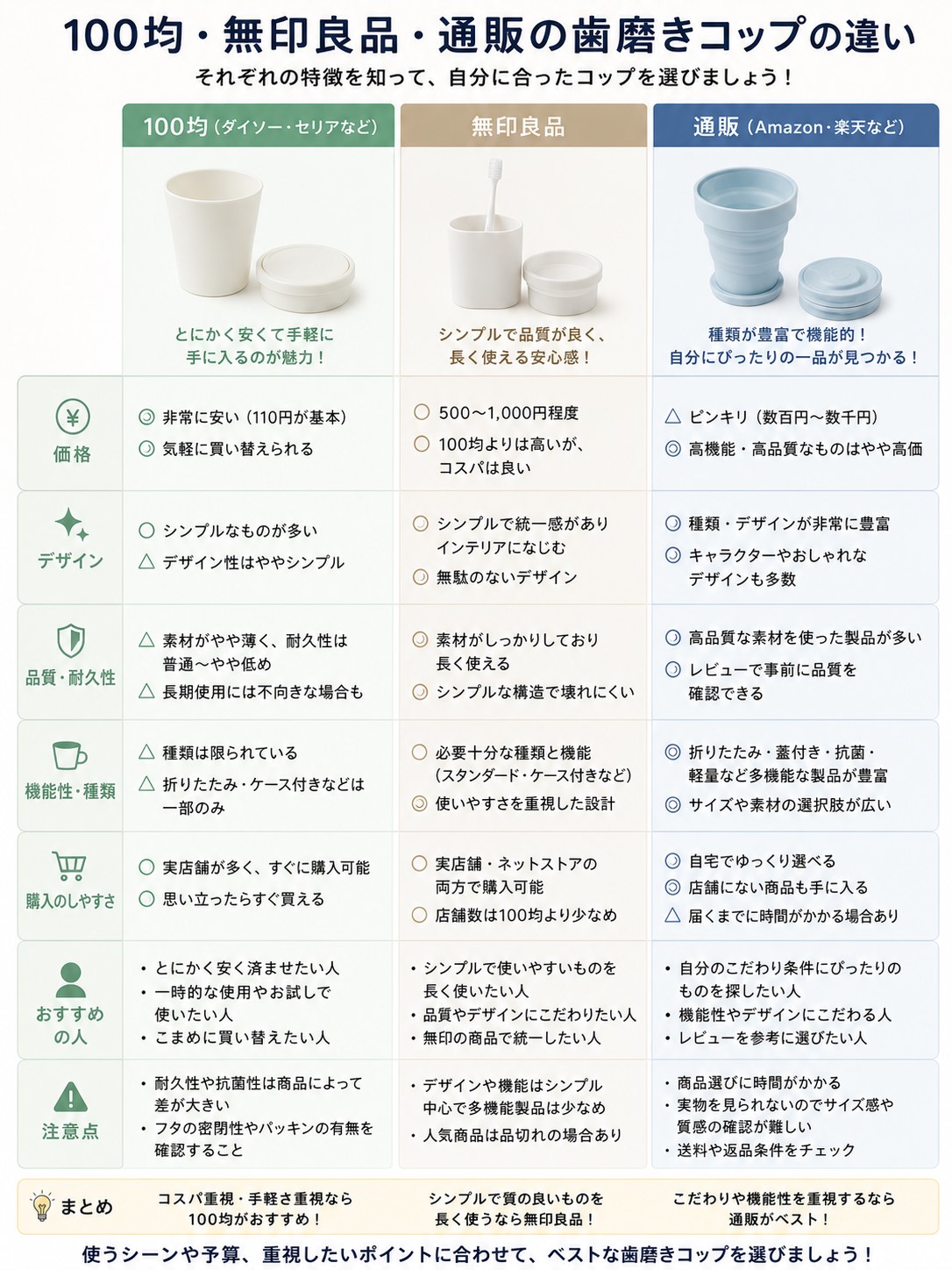 無印や通販との違い