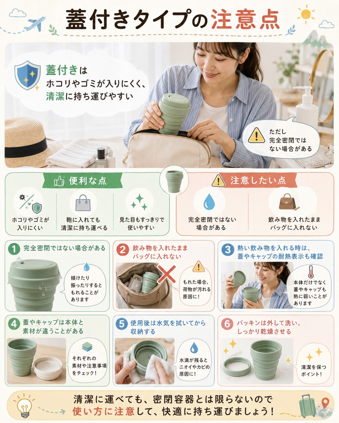 蓋付きタイプの注意点