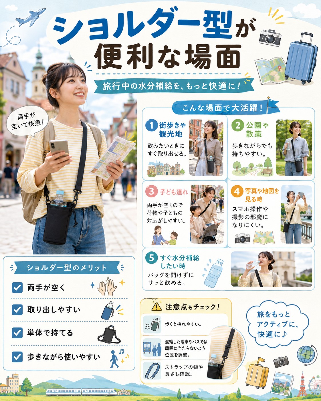 ショルダー型が便利な場面