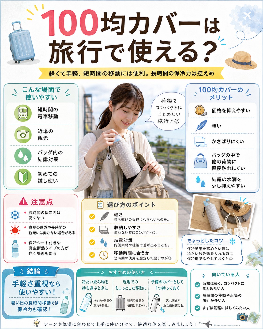 100均カバーは旅行で使える?