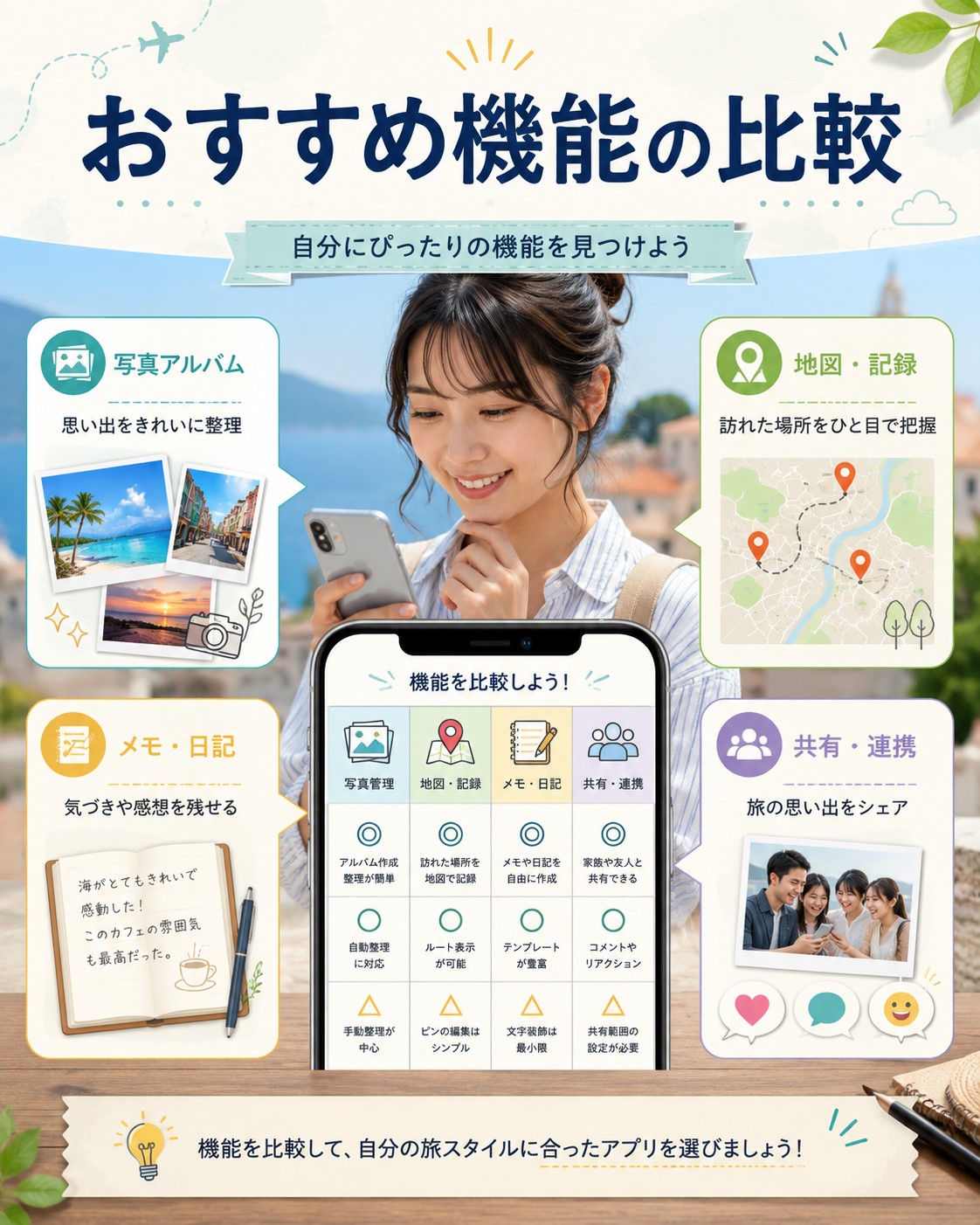 おすすめ機能の比較