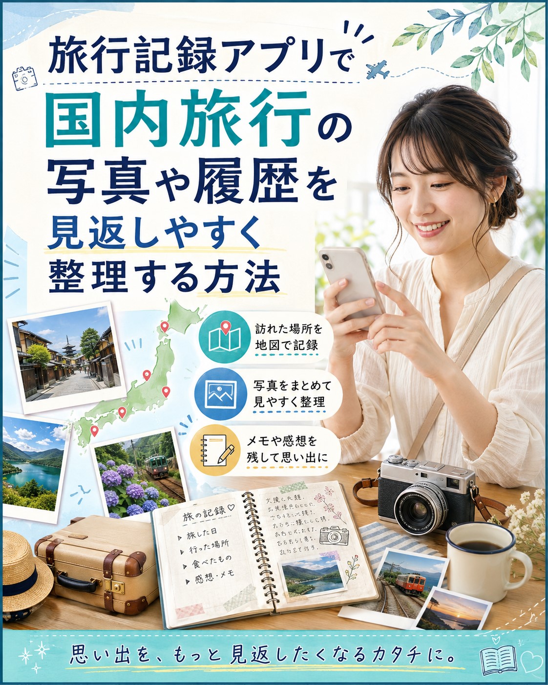 旅行記録アプリで国内旅行の写真や履歴を見返しやすく整理する方法
