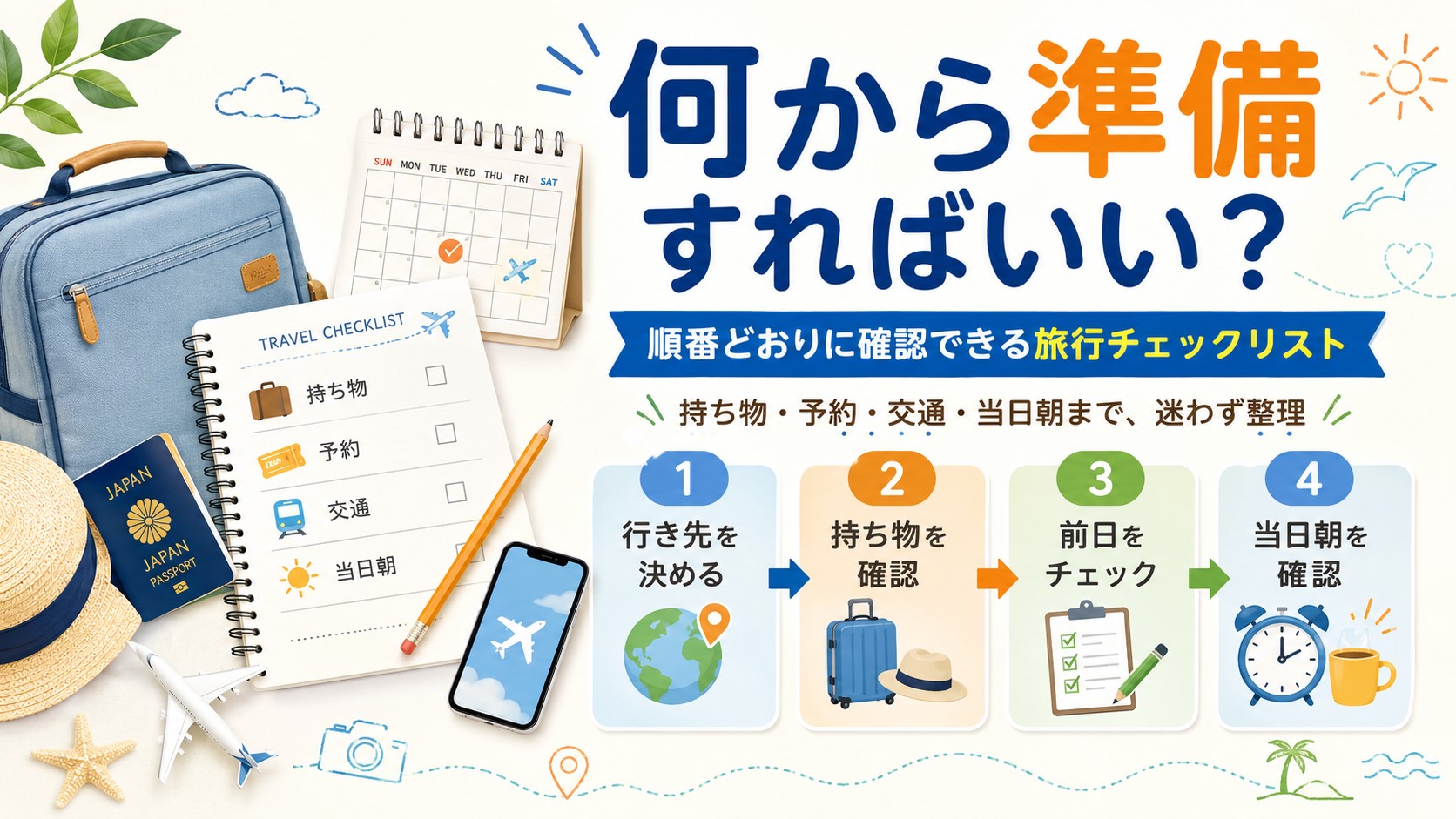 旅行の持ち物一覧
