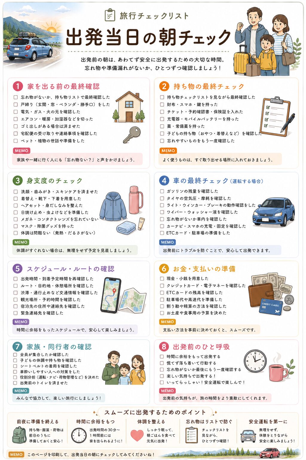 当日の朝確認