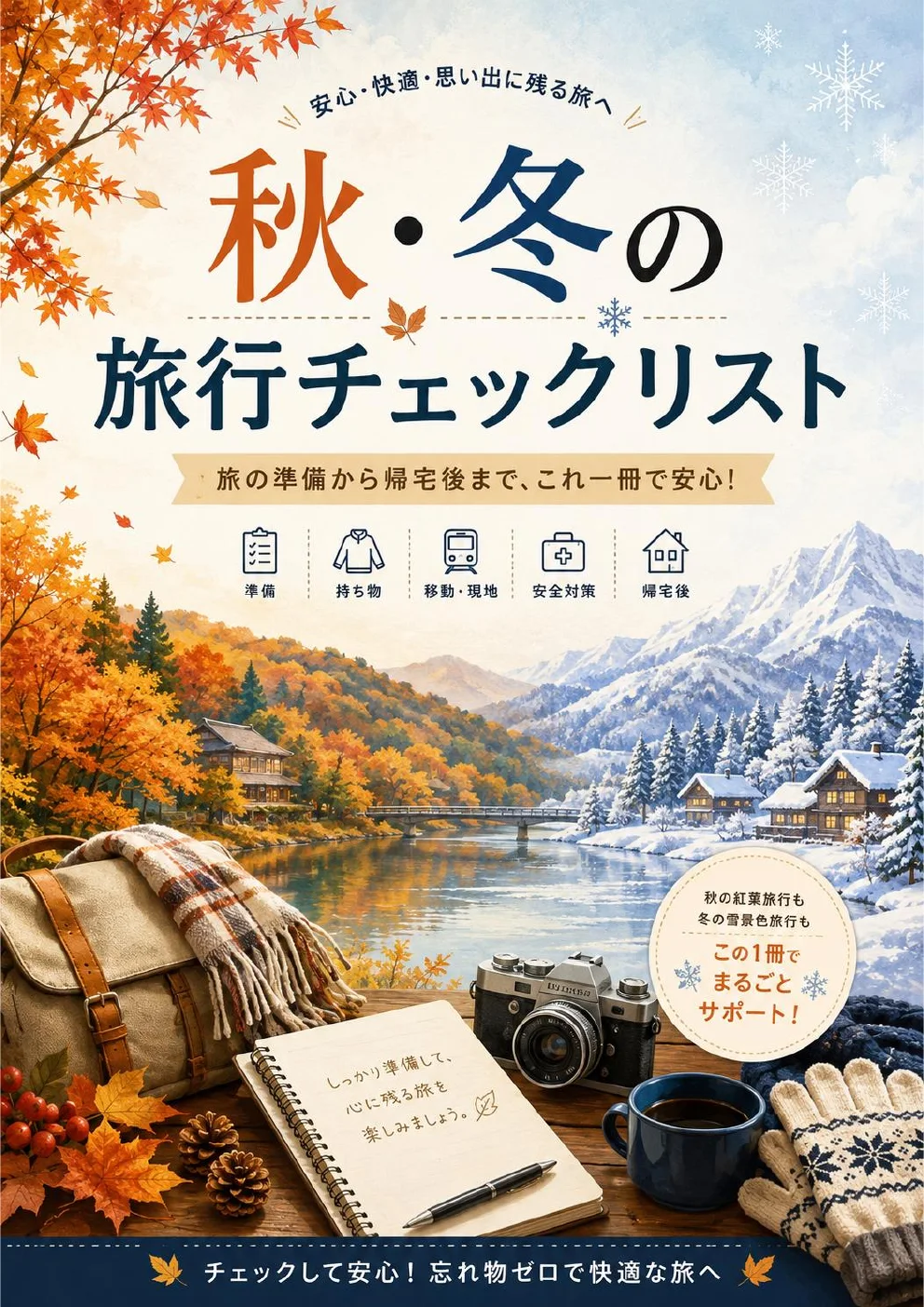 秋・冬の旅行チェックリスト｜無料PDFダウンロード