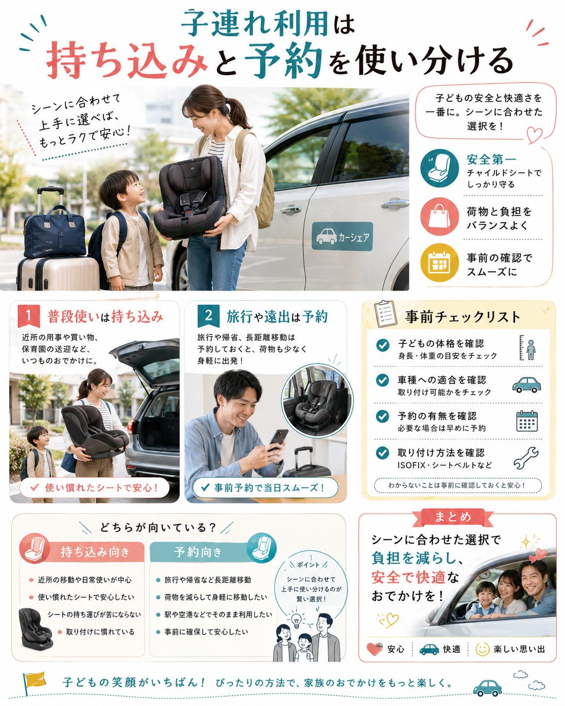 子連れ利用は持ち込みと予約を使い分ける