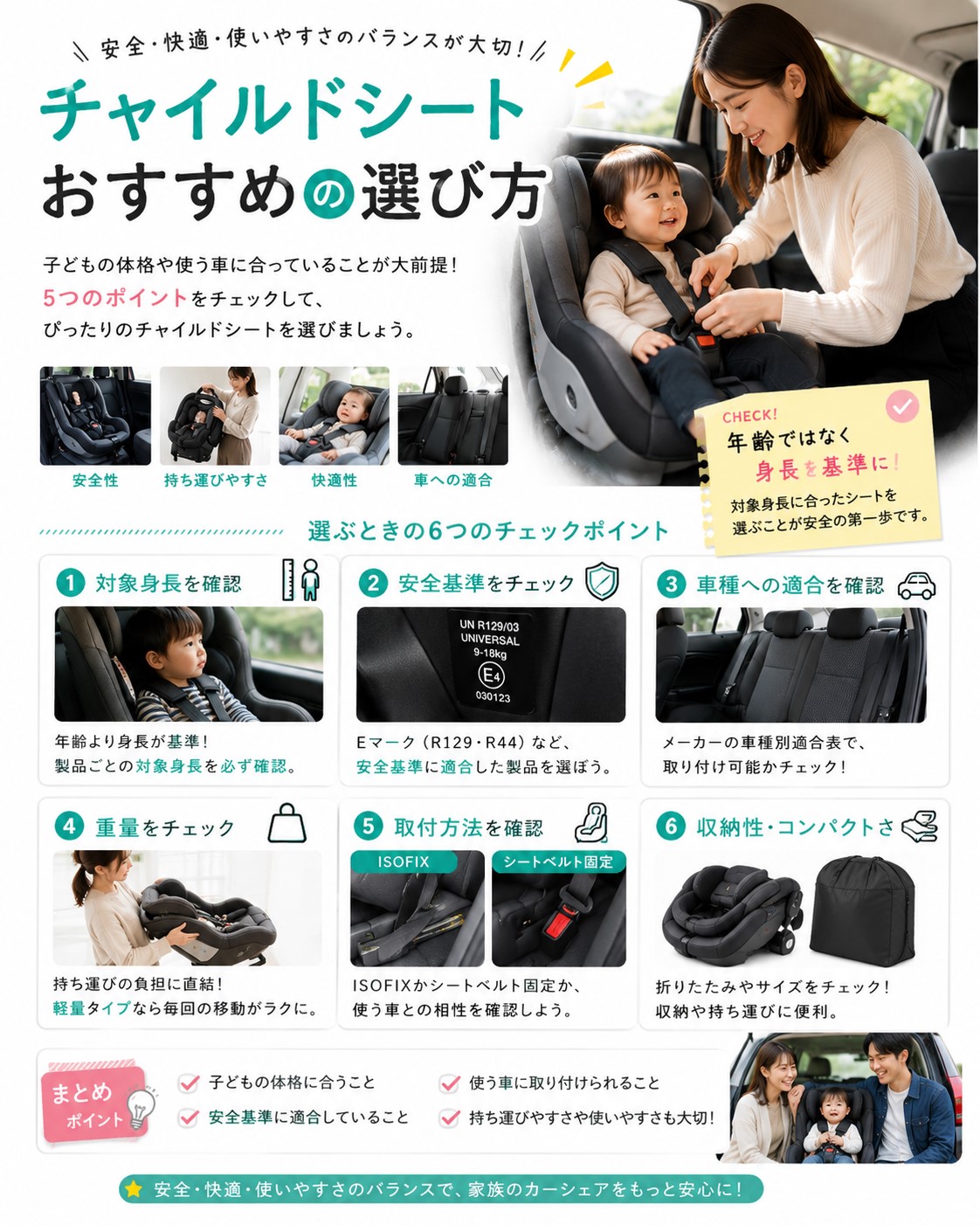 チャイルドシートおすすめの選び方