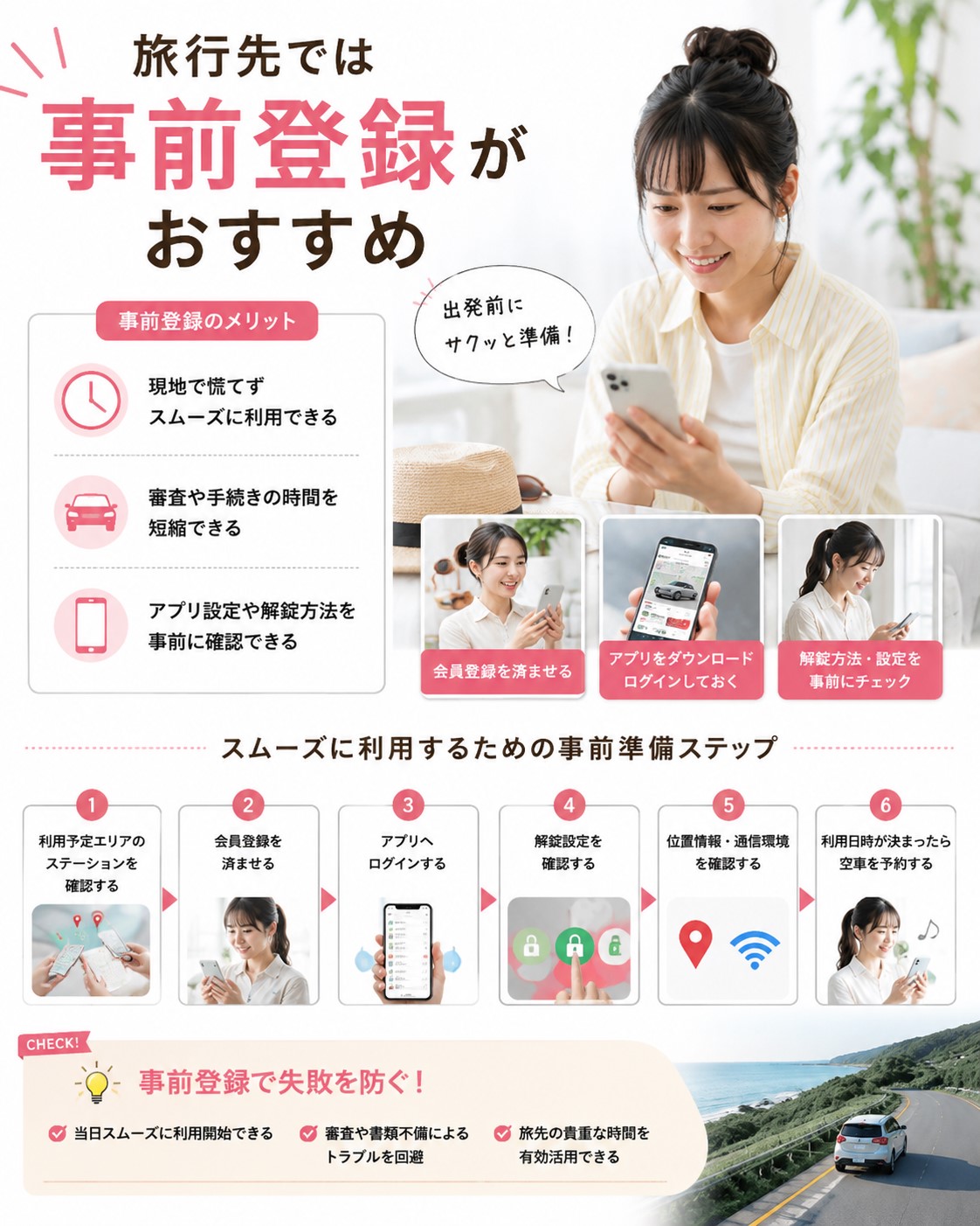 旅行先では事前登録がおすすめ