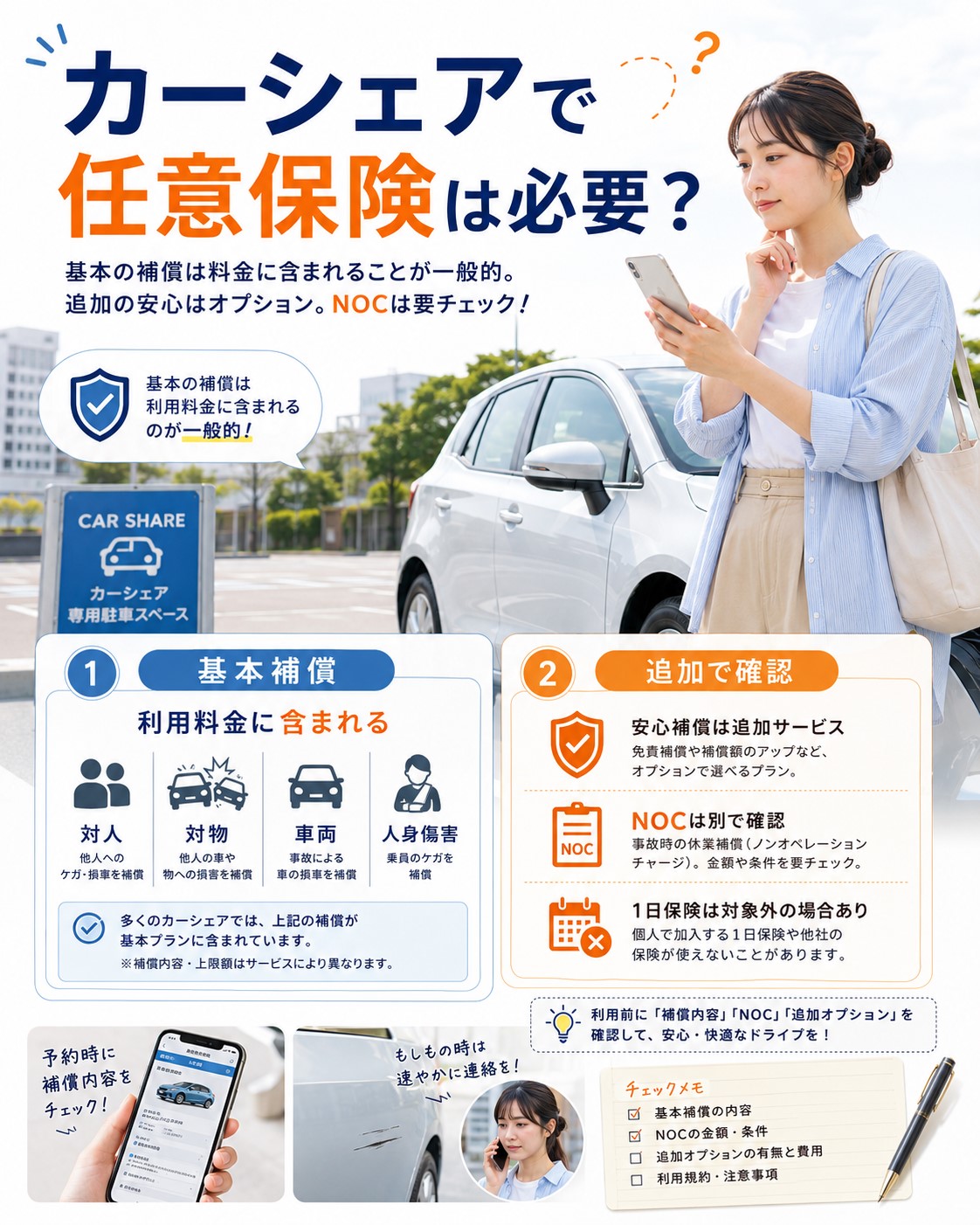 カーシェアで任意保険は必要?