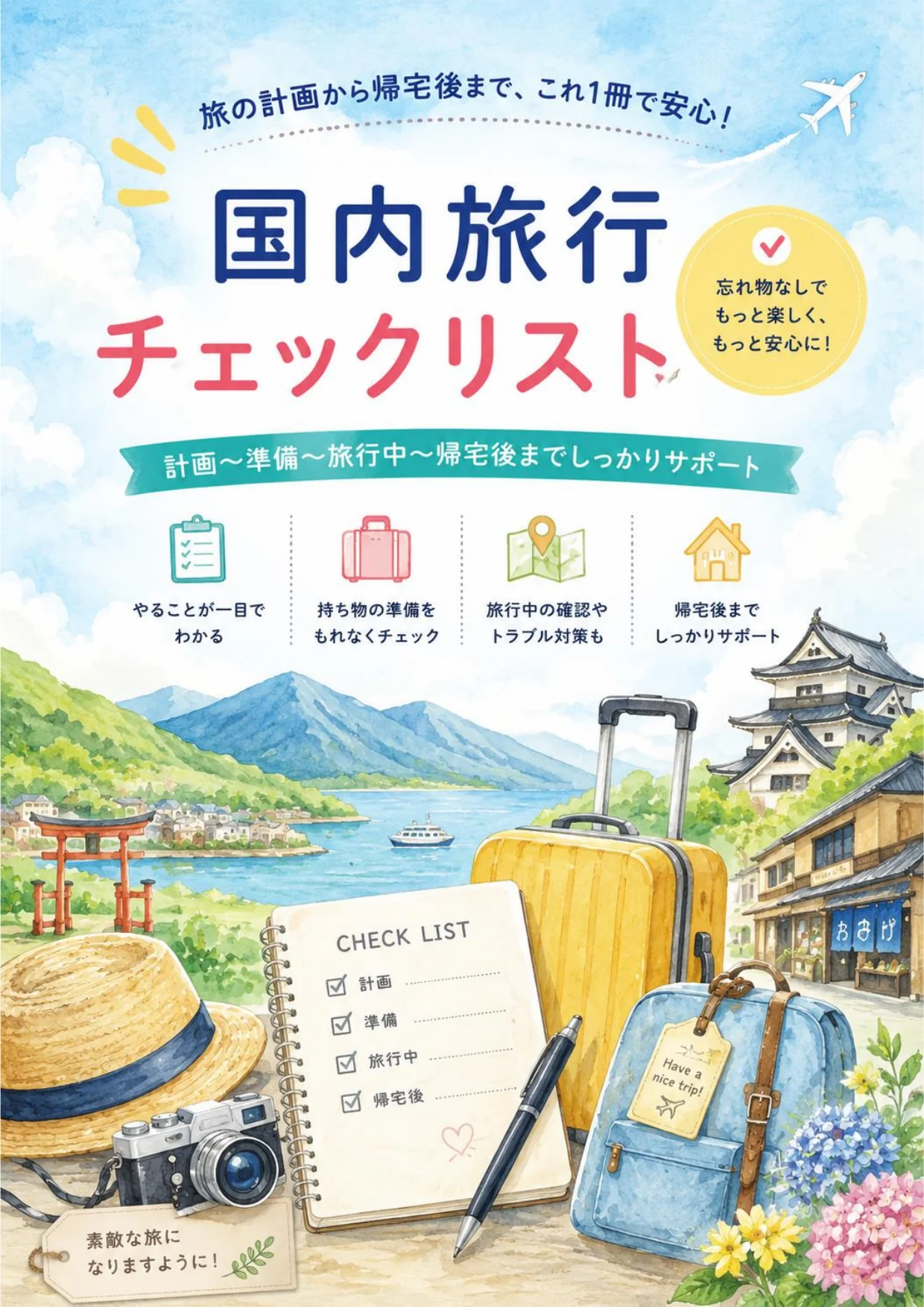国内旅行チェックリスト｜無料PDFダウンロード