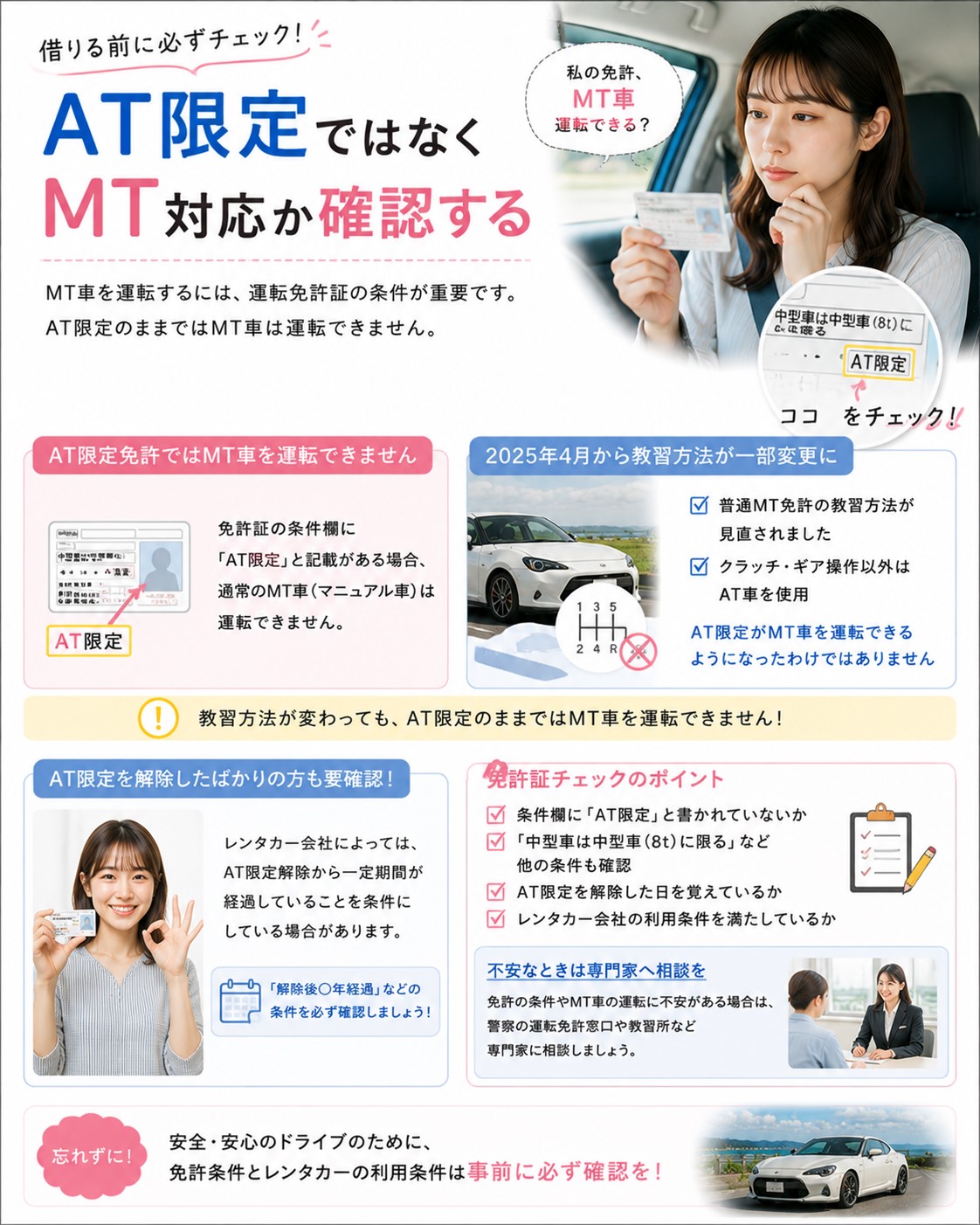 AT限定ではなくMT対応か確認する