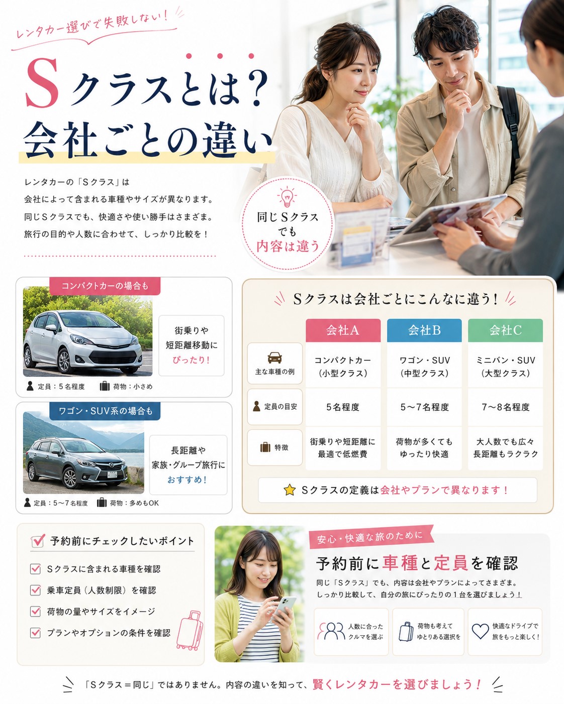 Sクラスとは?会社ごとの違い