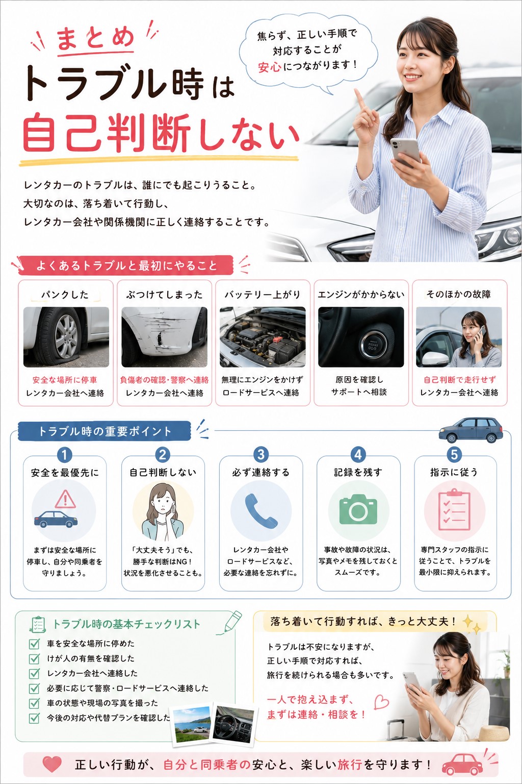 まとめ|トラブル時は自己判断しない