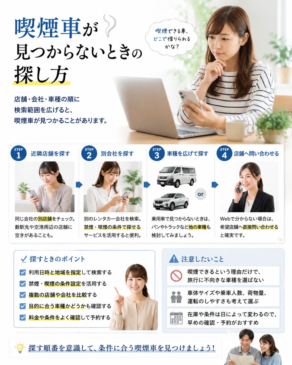 喫煙車が見つからないときの探し方