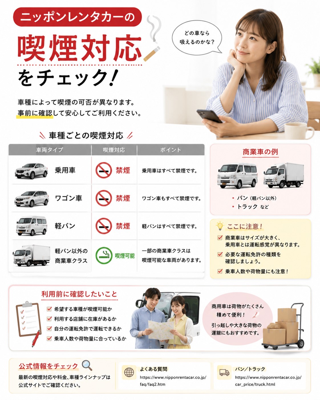 ニッポンレンタカーの喫煙対応