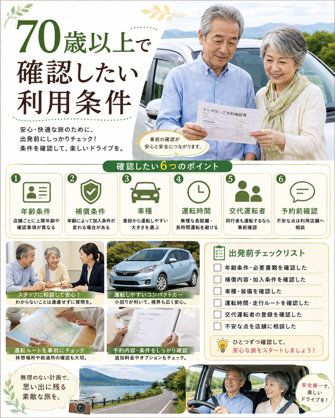 70歳以上で確認したい利用条件