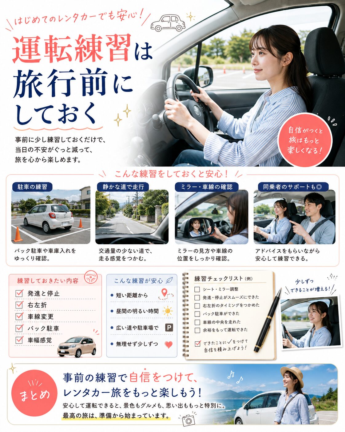 運転練習は旅行前にしておく