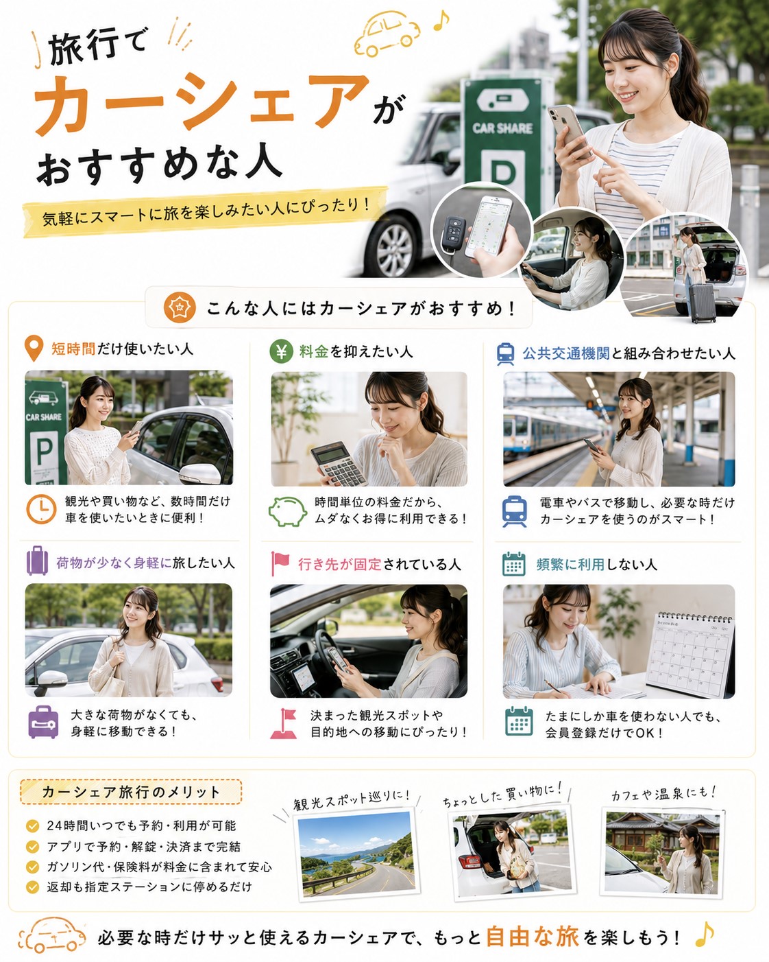 旅行でカーシェアがおすすめな人